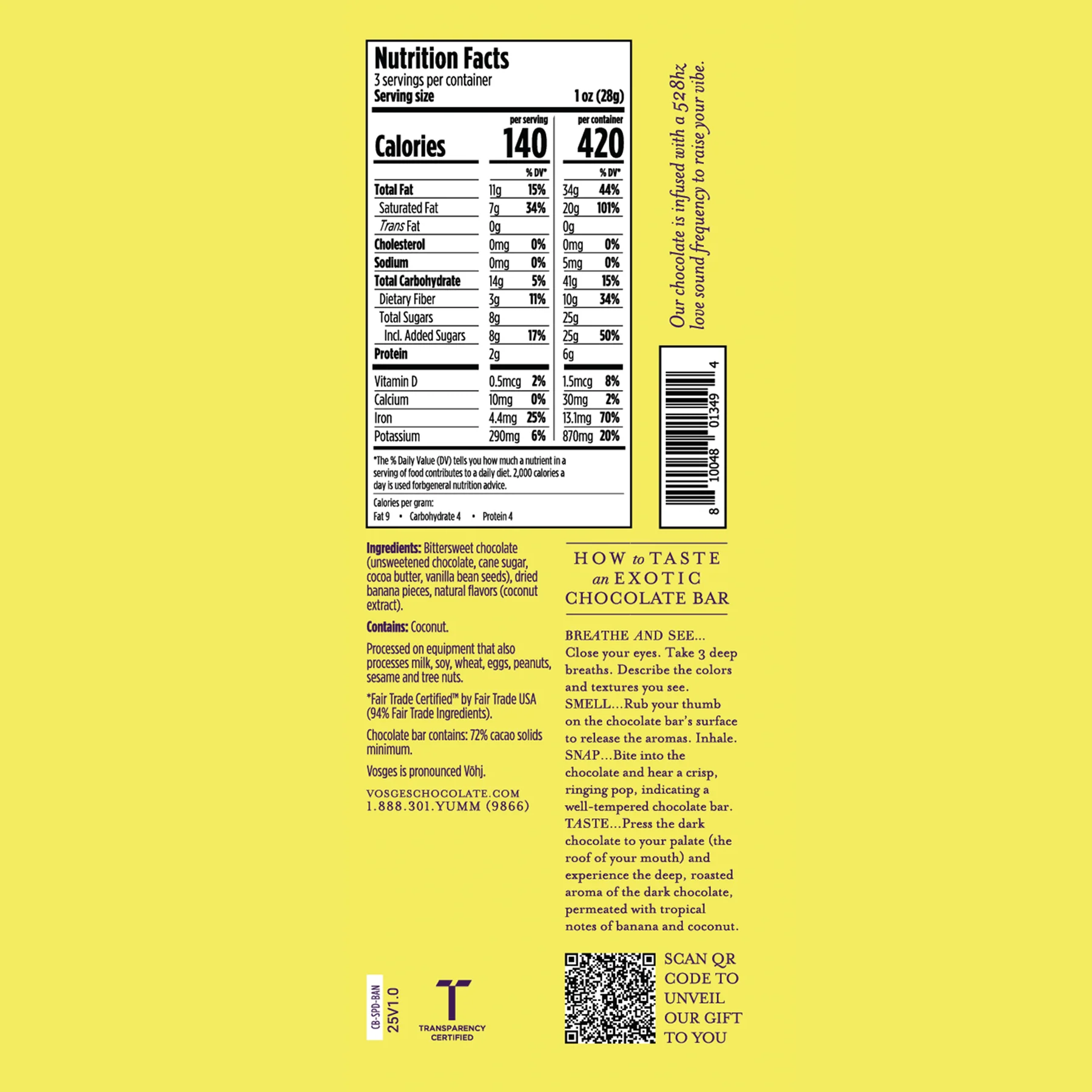 Banana Coconut Super Dark™ Chocolate Bar - Image 4