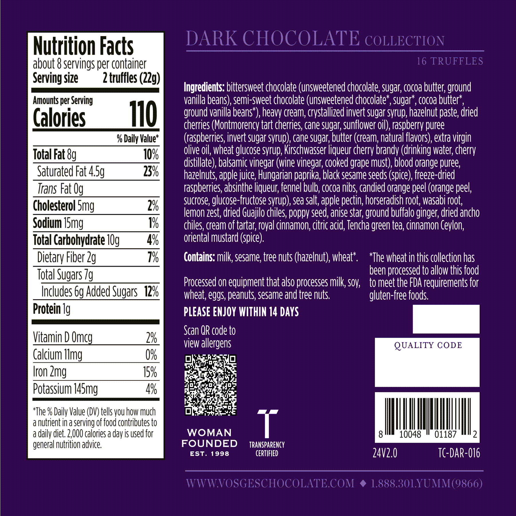 Dark Chocolate Truffles, 16 pieces - Image 3