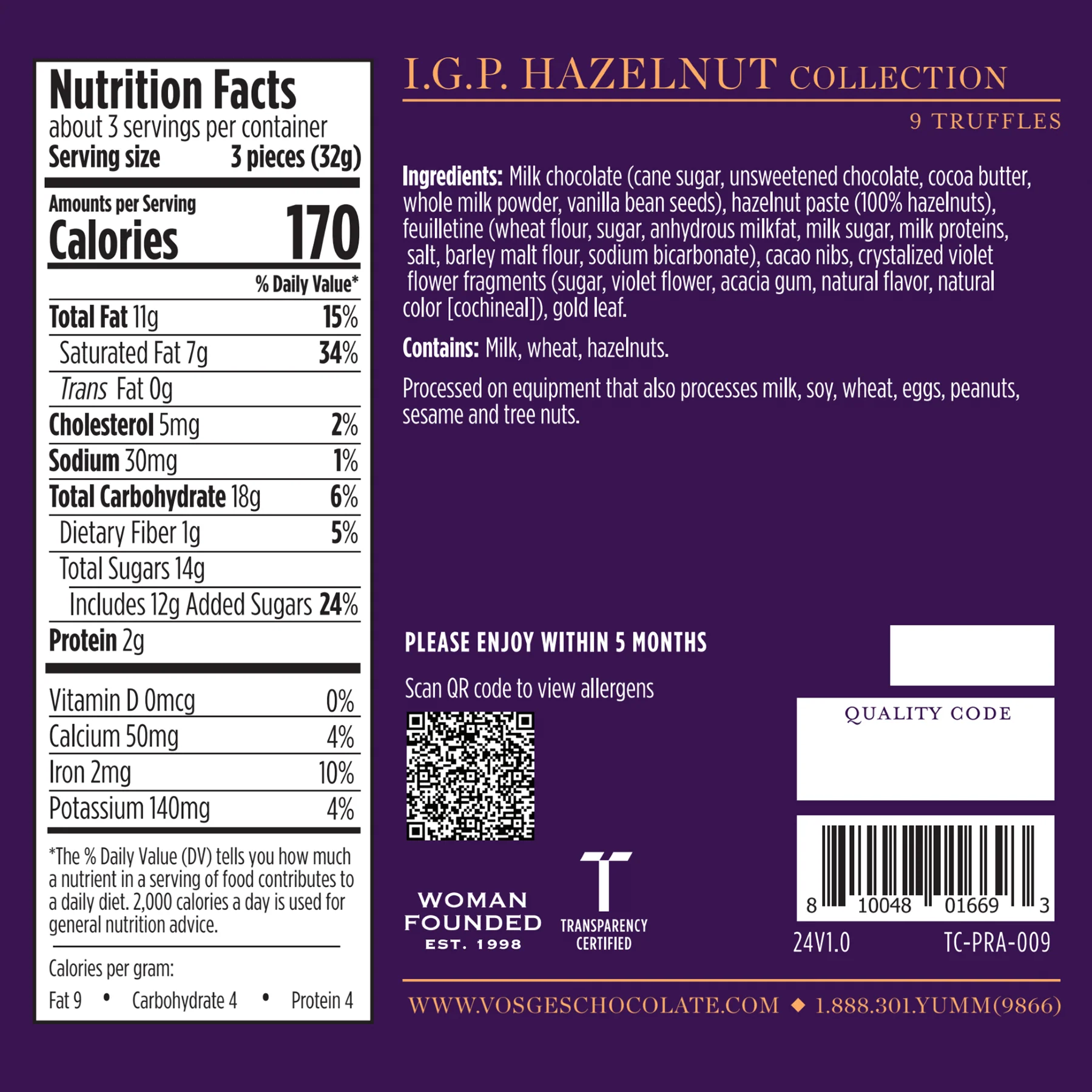 I.G.P. Piemonte Hazelnut Praline Bonbons, 9 pieces - Image 5