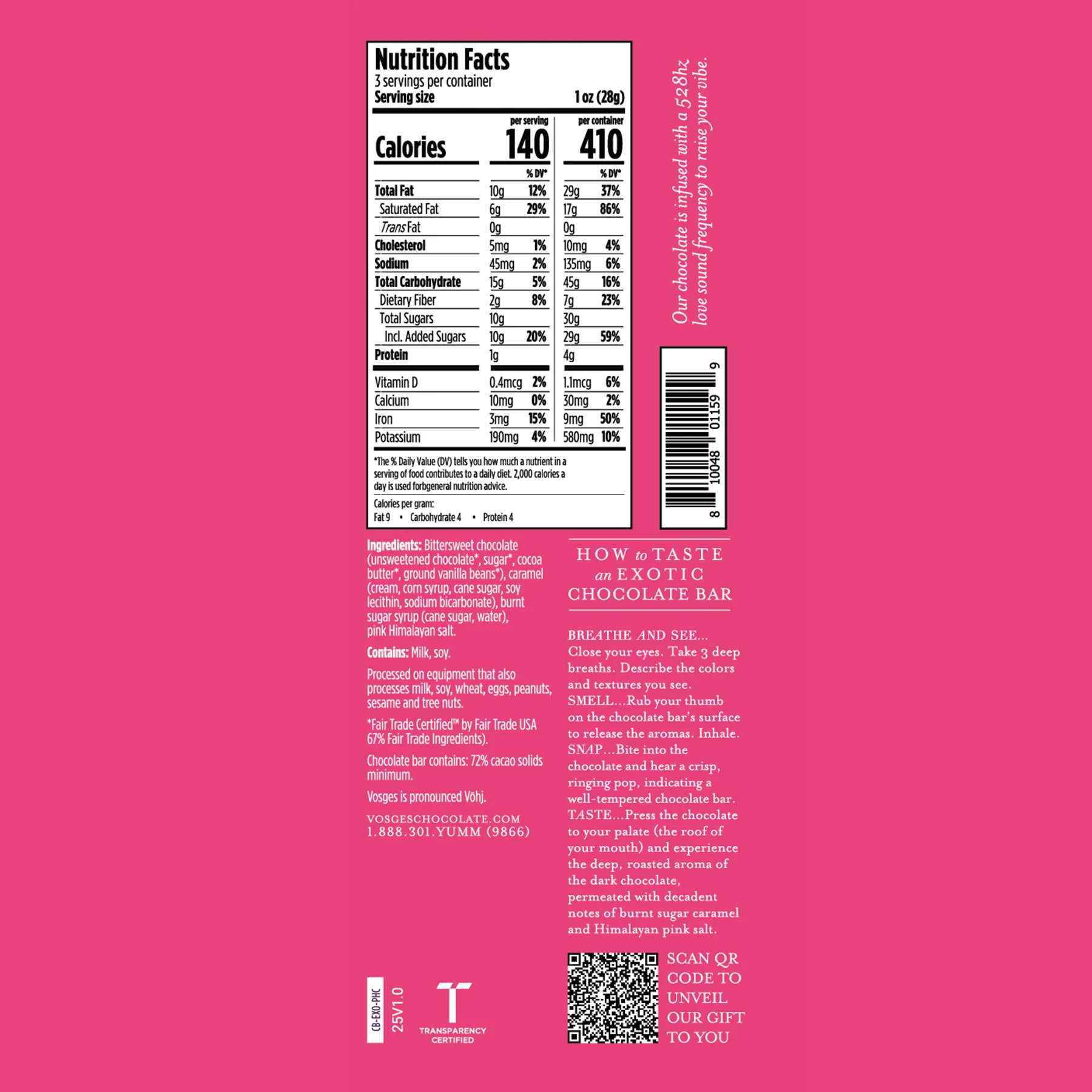 Pink Himalayan Crystal Salt Caramel Chocolate Bar - Image 4