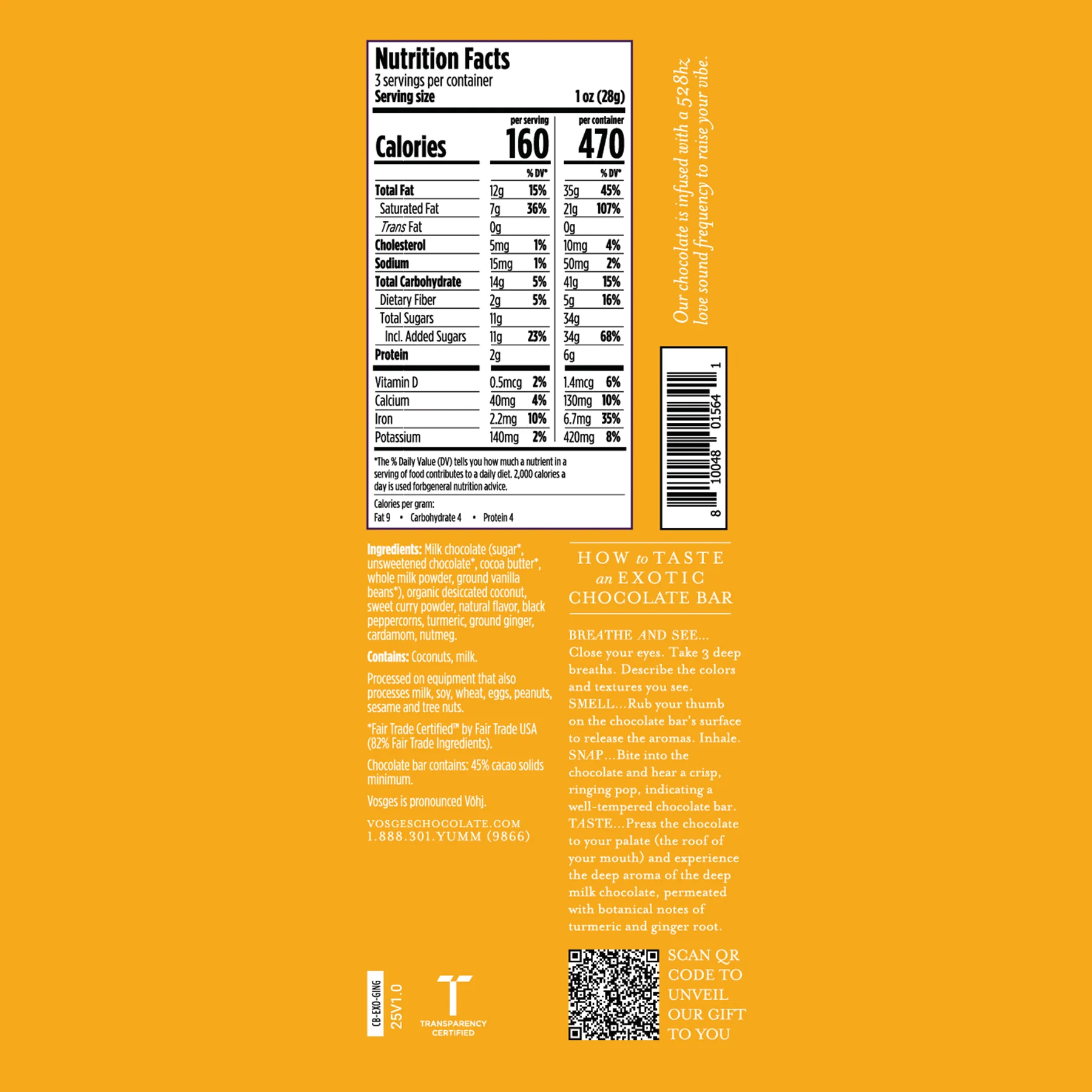 Turmeric Ginger Chocolate Bar - Image 4