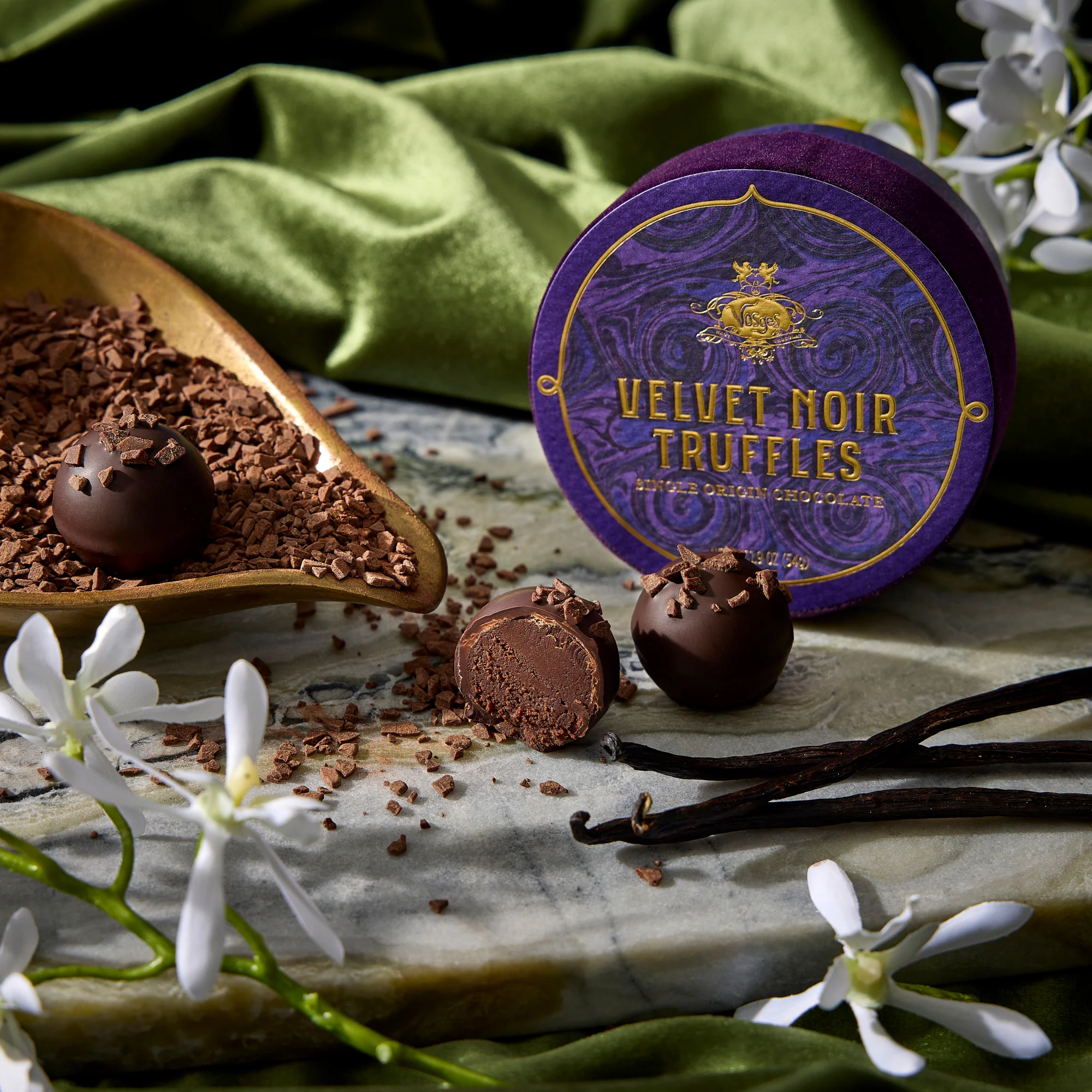 Velvet Noir Dark Chocolate Truffles, 5 pieces - Image 3